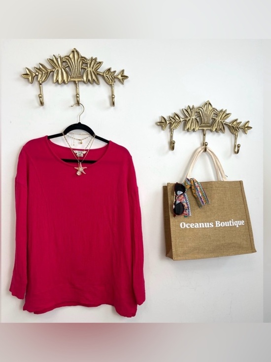 dkr Tops - 100% Cotton waffle fushia pink long sleeve m
Ptp 20”